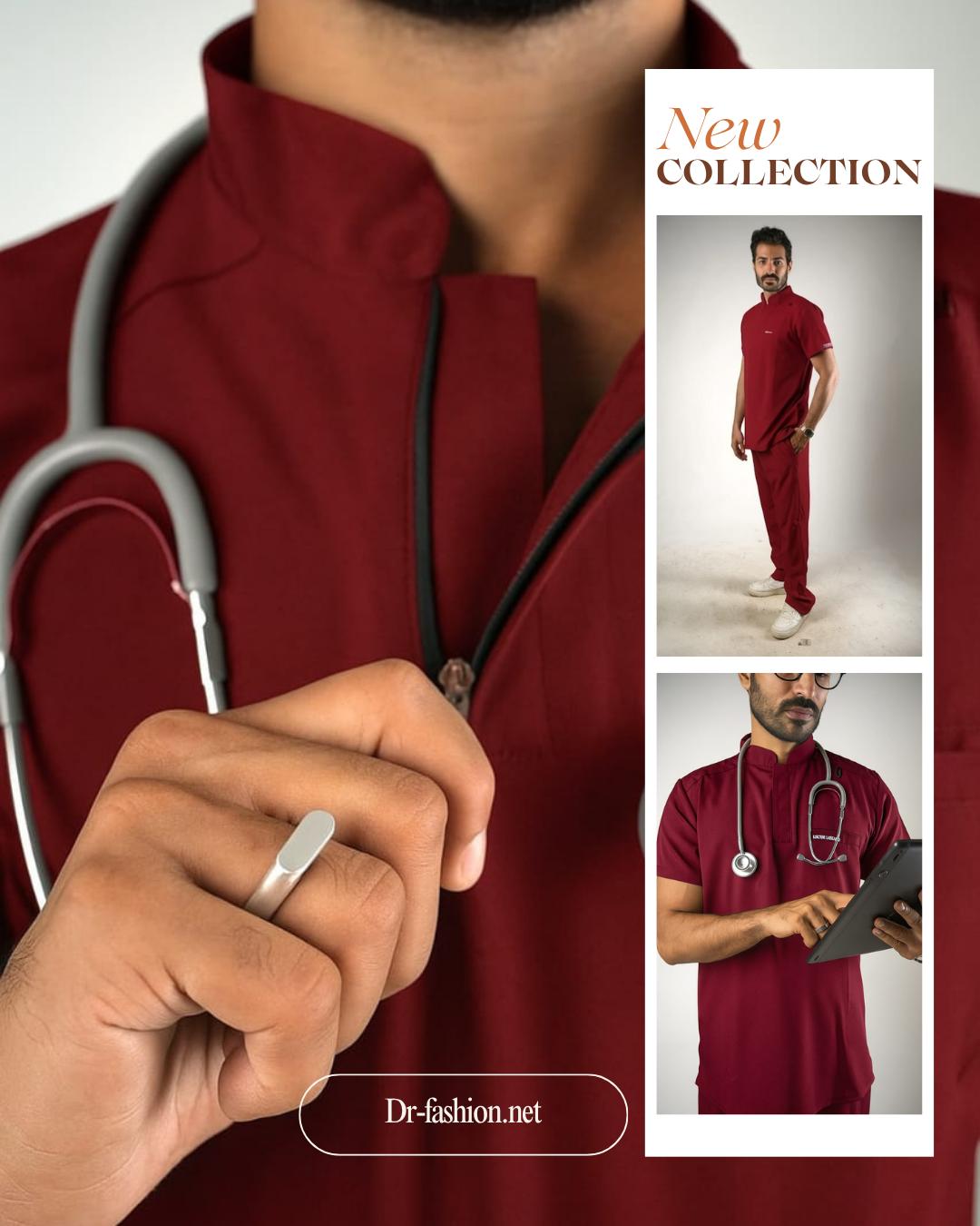 pro scrub burgundy Color
