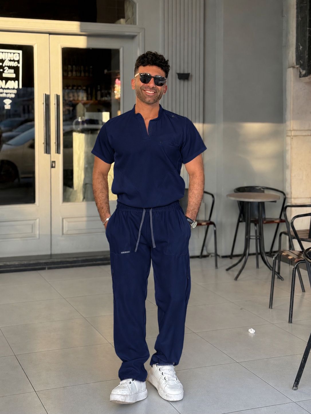 felax scrub navy blue