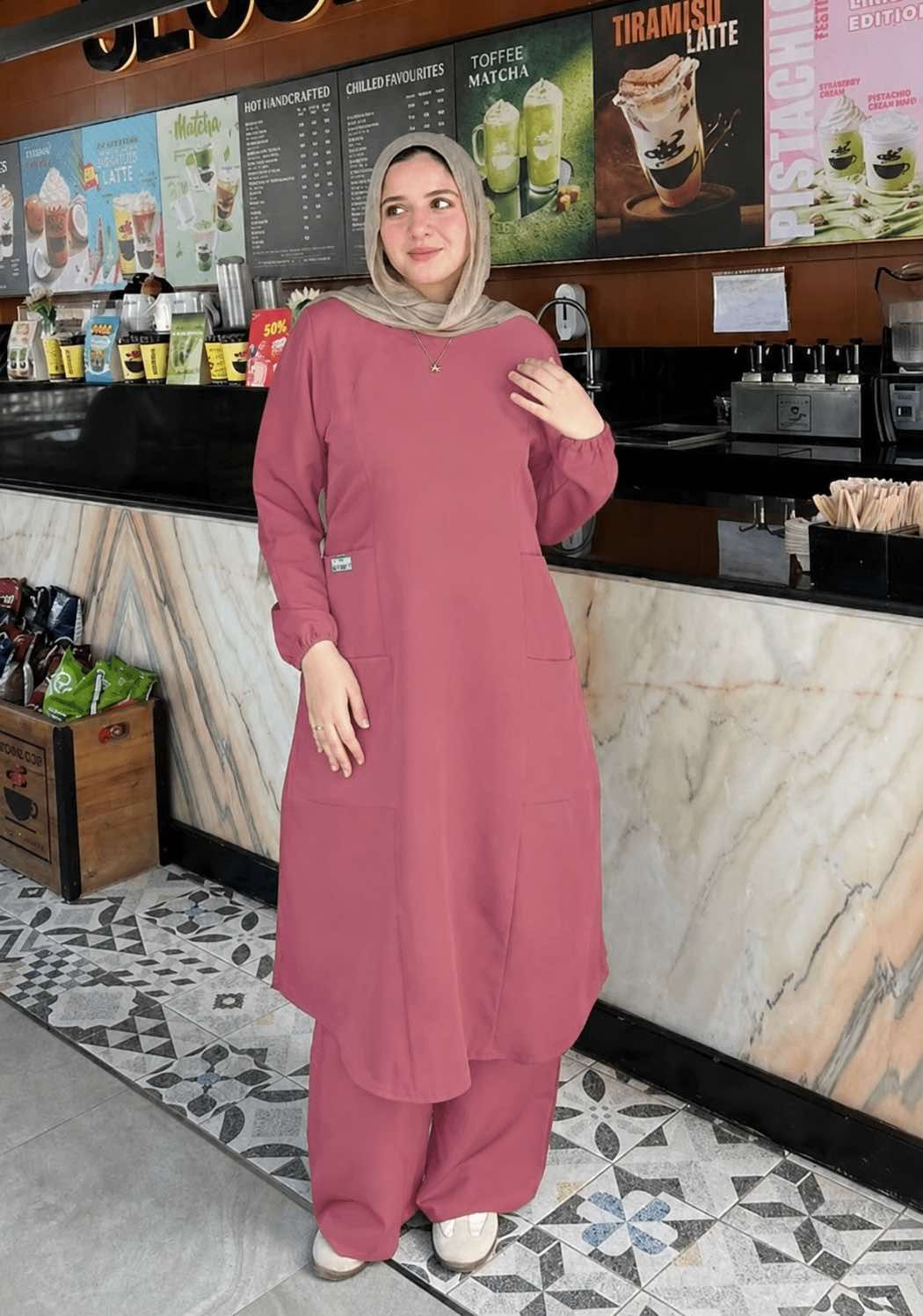 طقم سكراب ماكسي للمحجبات - كشمير | Maxi Hijabi Scrub Set - Kashmer